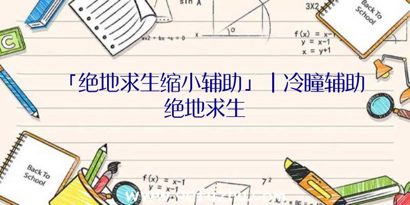 「绝地求生缩小辅助」|冷瞳辅助绝地求生
